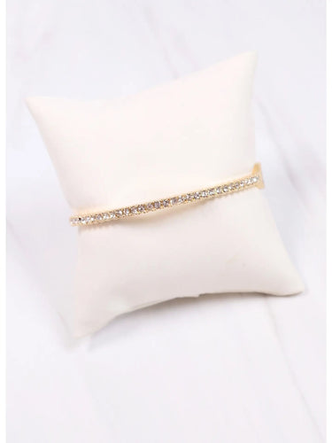 Gold rhinestone single bracelet