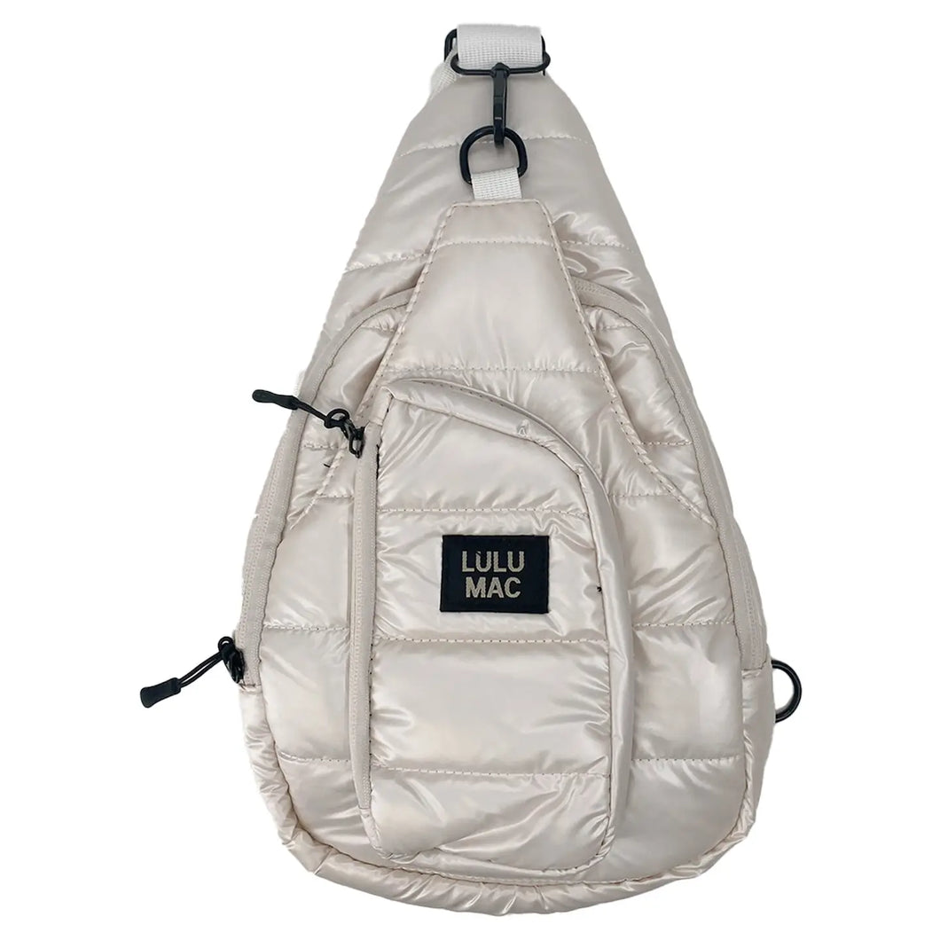 Lulu Mac Puffer Metallic Sling Bag