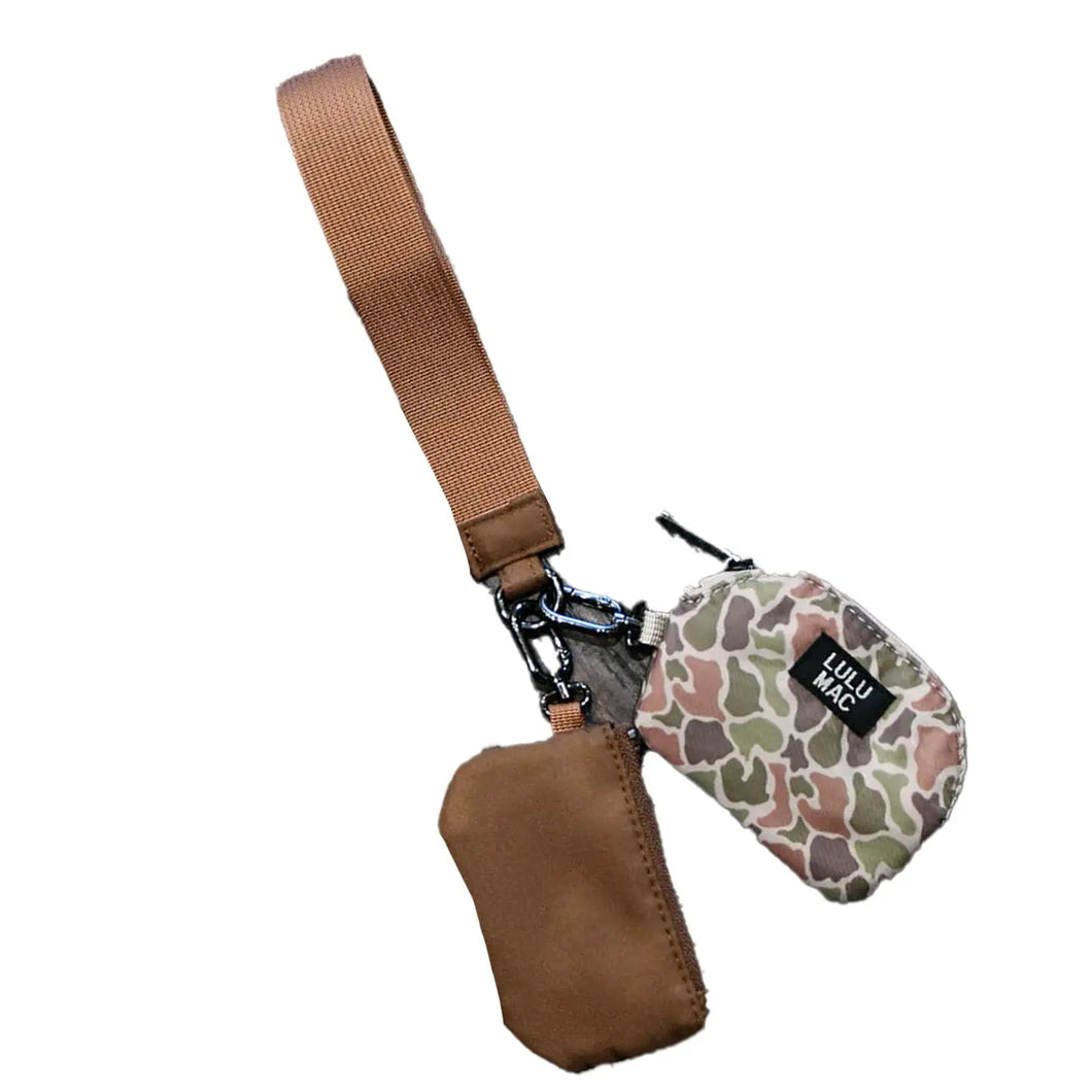 Lulu Mac Dark Camo/Brown Lulu Mac Double Pouch Wristlets