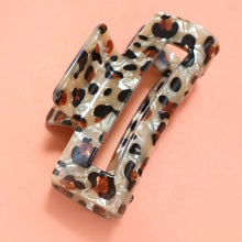 Rectangle Leopard Animal Design Hair Claw Clips