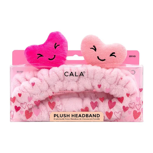 Pink Heart Plush Headband