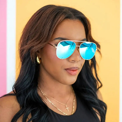 Ocean blue Classic Aviators sunglasses