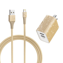 Bling Dual High-Speed Wall Charger Cable 6-ft