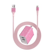 Bling Dual High-Speed Wall Charger Cable 6-ft
