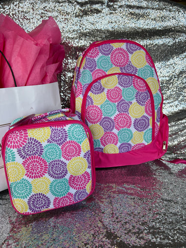 Pink backpack & lunch box set