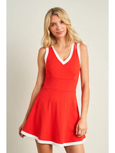 Red Side Cut Active Dress
