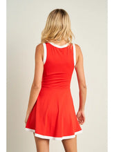 Red Side Cut Active Dress