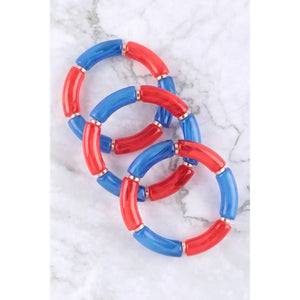Red blue USA bracelet single bracelet