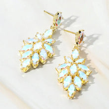 Marquise Cz Stone Cluster Dangle Evening Earrings