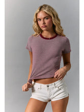 Burgundy stripe top