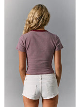 Burgundy stripe top