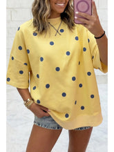 Preorder. Butter Soft Polka Dot Print Loose Oversized T-Shirt