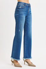 Risen jeans Tummy Control Mid Rise Ankle Straight Fray Hem
