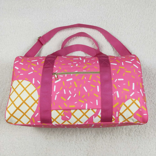 Pink Ice Cream Drip Zipper Gym Bag-matching lunch box and back pack available