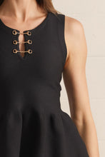 Black peplum top