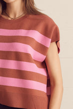Brown/pink sweater top