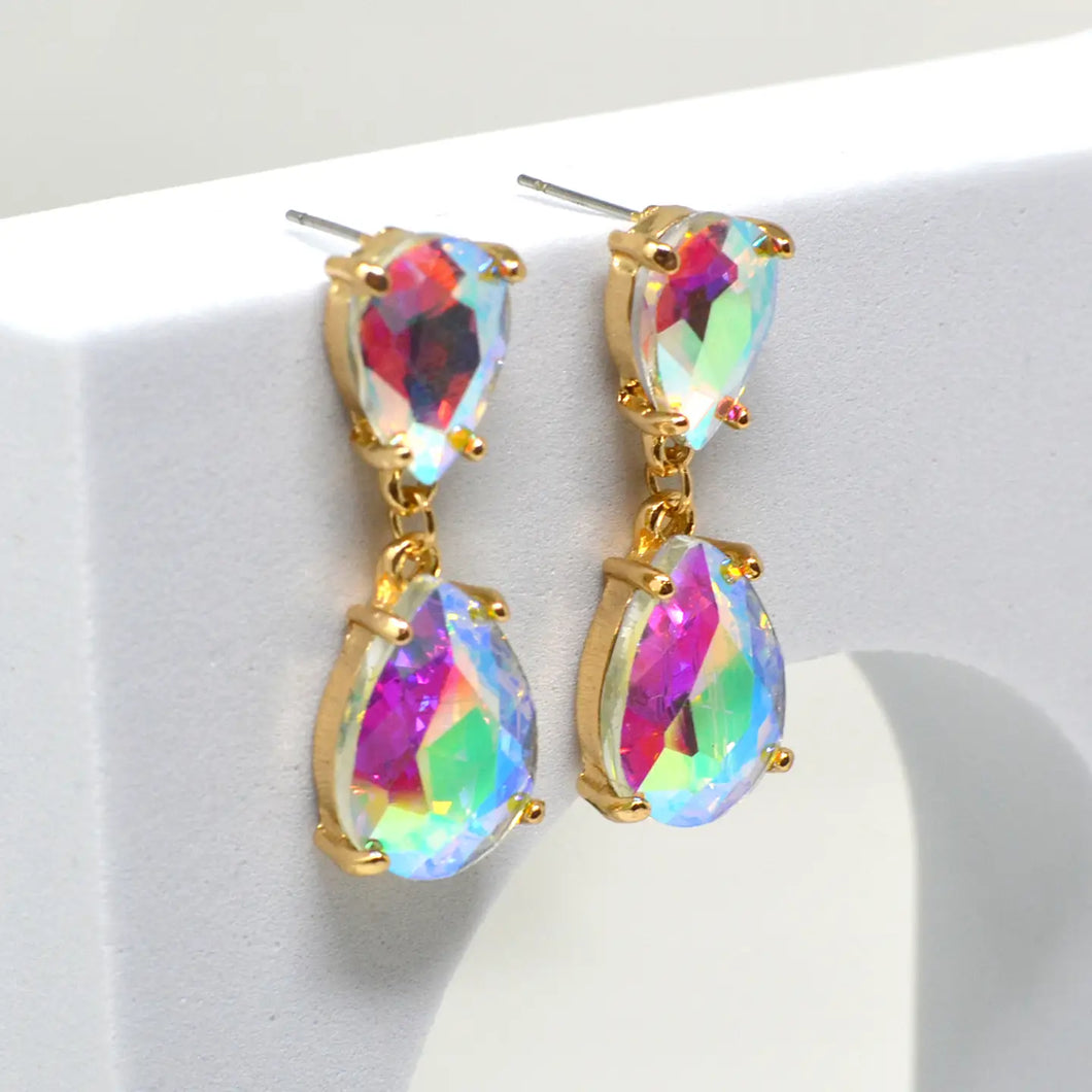 AB iridescent earrings