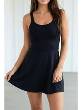 Black Twisted Strappy Back Active Mini Dress