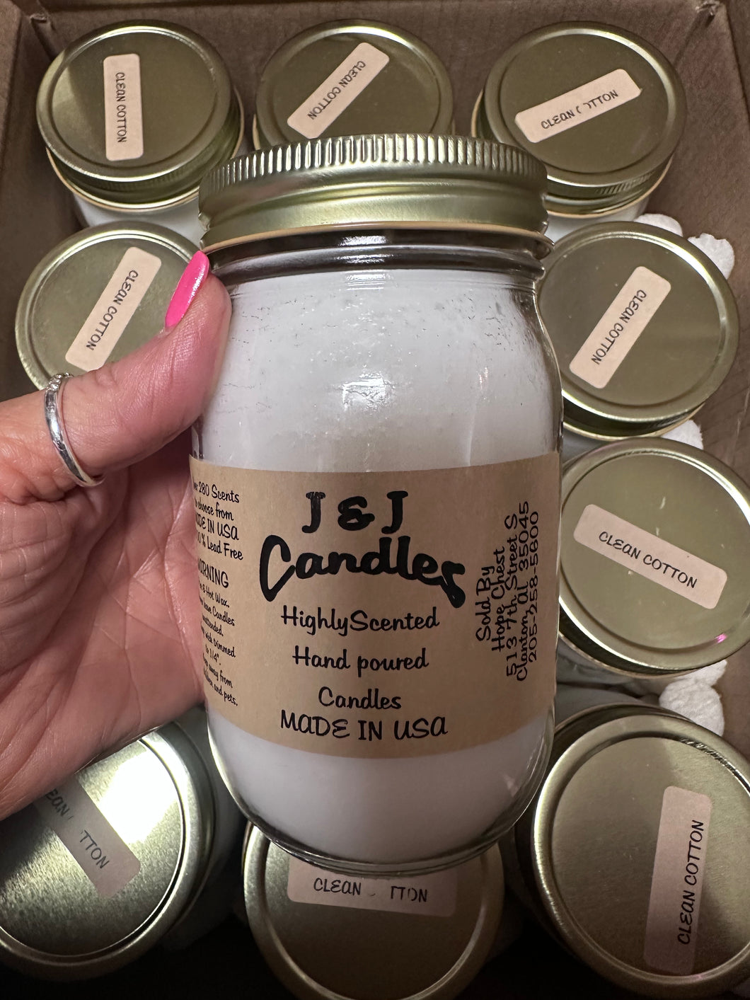 Clean cotton candle
