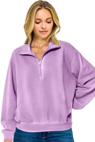 Purple half zip