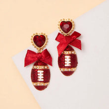 Football Ribbon Game Day Earrings