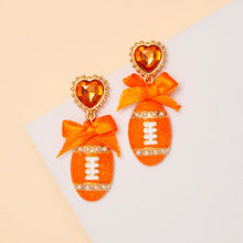 Football Ribbon Game Day Earrings