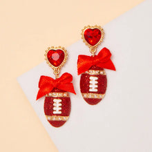 Football Ribbon Game Day Earrings