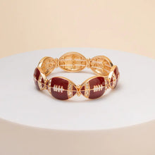 Game Day Football Metal Stretch Bracelet