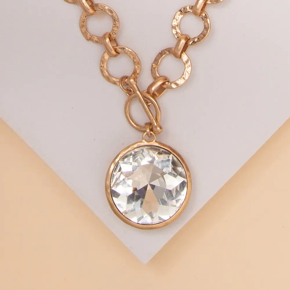 Toggle Rhinestone Necklace