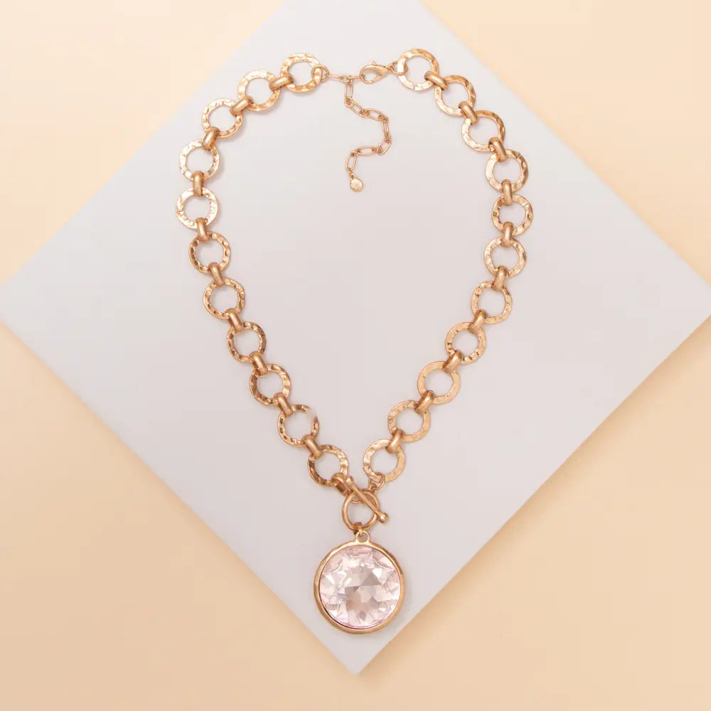 Toggle Rhinestone Necklace