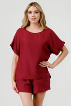 Kick-Off 2 Pc Game Day Top and Shorts Set Burgundy