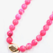 Brooklyn Bold Stone Necklace Fuchsia