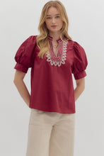 Burgundy top