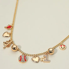 Number One Baseball Charm Station Necklace
