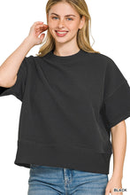 Ribbed Round Neck Waist Banded Tee Shirts