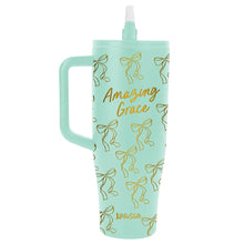 40oz Stainless Steel Mug W Handle Amazing Grace Bows