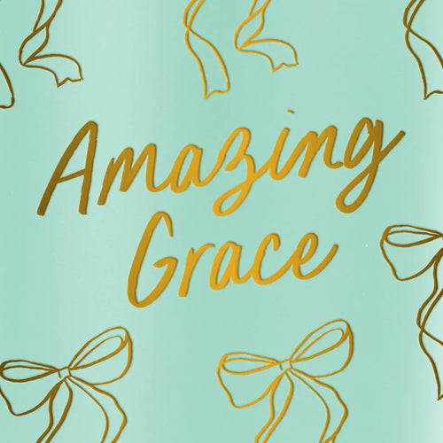 40oz Stainless Steel Mug W Handle Amazing Grace Bows