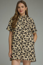 Cream brown and black fall transition dress