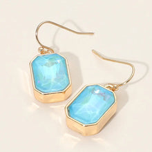 Iridescent Faceted Drop Dangle Earrings