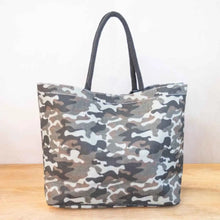 Camo Tote Bag Gray/Black 20x14x6