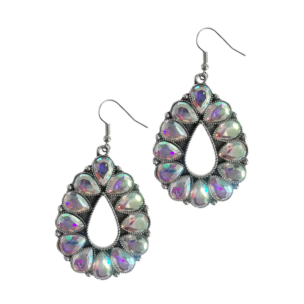 Ab stone drop earring