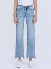Mid Rise Uneven Raw Hem Slim Wide Jeans -vervet by flying monkey