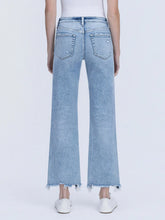 Mid Rise Uneven Raw Hem Slim Wide Jeans -vervet by flying monkey