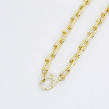 Gold Radiant Lock Necklace