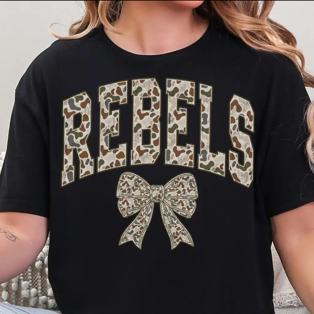 Camo Rebels Coquette Short Sleeve Shirt