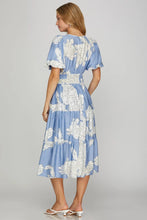 Light blue midi dress- beautiful fit blue floral - beautiful best seller. Reordered several times