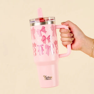 40 oz Lifestyle Flip Straw Tumbler-Blushing Bows