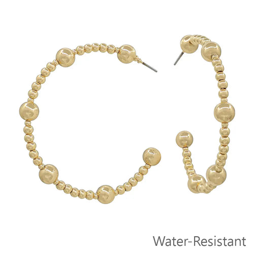 Water Resistant Gold Beaded with 6mm Gold Beaded 2