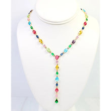 Crystal Y Necklace Wp Multi