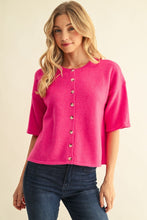 Pink Button Down Comfy Sweater Cardigan